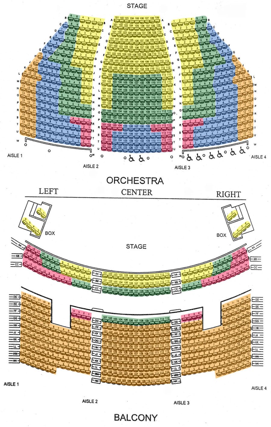 Schuster Center Seating Chart With Seat Numbers