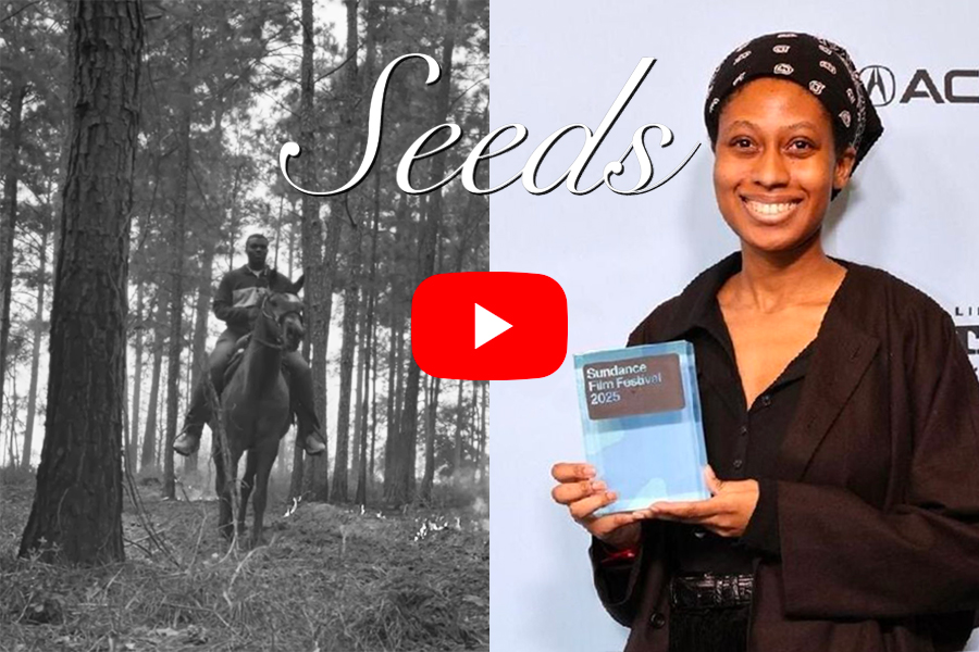 YouTube link for SEEDS trailer, with photo of director Brittany Shyne.